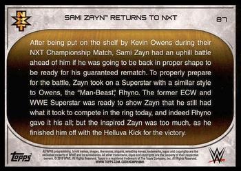 2016 Topps WWE Road to Wrestlemania #87 Sami Zayn Back