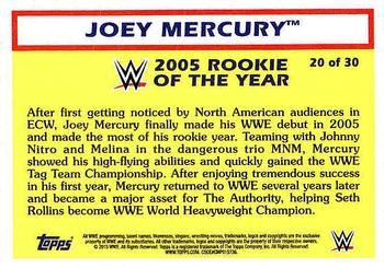 2015 Topps WWE Heritage - Rookie of the Year #20 Joey Mercury Back