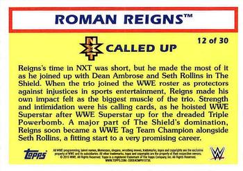 2015 Topps WWE Heritage - NXT Called Up #12 Roman Reigns Back