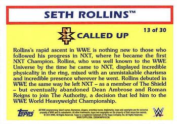2015 Topps WWE Heritage - NXT Called Up #13 Seth Rollins Back