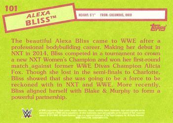 2015 Topps WWE Heritage - Black Border #101 Alexa Bliss Back
