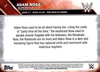 2016 Topps WWE #1 Adam Rose Back