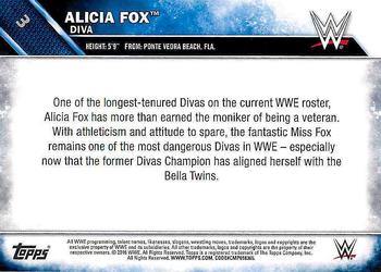 2016 Topps WWE #3 Alicia Fox Back