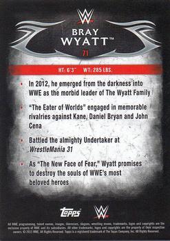 2015 Topps WWE Undisputed - Black #71 Bray Wyatt Back