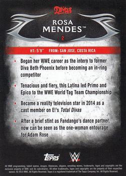 2015 Topps WWE Undisputed - Red #2 Rosa Mendes Back