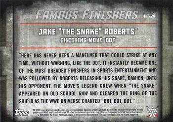 2015 Topps WWE Undisputed - Famous Finishers #FF-26 Jake The Snake Roberts Back