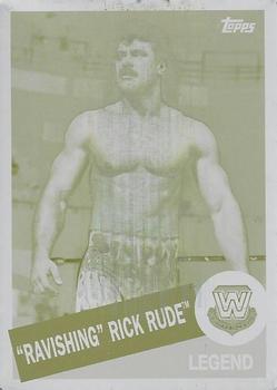 2015 Topps WWE Heritage - Printing Plate Yellow #37 Rick Rude Front