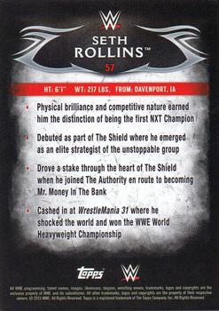 2015 Topps WWE Undisputed - Silver #57 Seth Rollins Back
