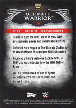 2015 Topps WWE Undisputed - Silver #59 Ultimate Warrior Back