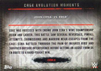 2015 Topps WWE Undisputed - Cage Evolution Moments Black #CEM-8 John Cena / Edge Back