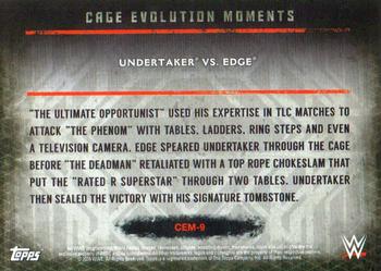 2015 Topps WWE Undisputed - Cage Evolution Moments Black #CEM-9 Undertaker / Edge Back
