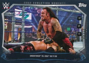 2015 Topps WWE Undisputed - Cage Evolution Moments Black #CEM-9 Undertaker / Edge Front