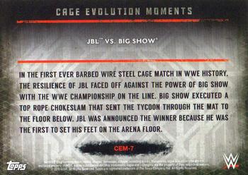 2015 Topps WWE Undisputed - Cage Evolution Moments Purple #CEM-7 JBL / Big Show Back