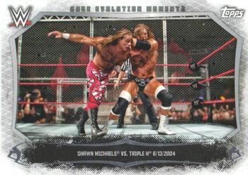 2015 Topps WWE Undisputed - Cage Evolution Moments Purple #CEM-17 Shawn Michaels / Triple H Front