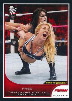 2016 Topps WWE Road to Wrestlemania - Short Prints #11 Paige Front