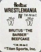 1988 WWF Hostess Wrestlemania IV Stickers #3 Brutus 