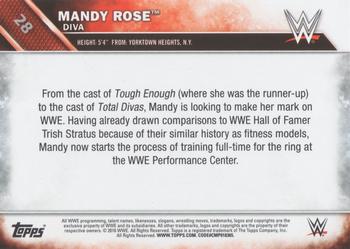 2016 Topps WWE - Bronze #28 Mandy Rose Back