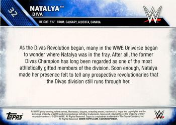 2016 Topps WWE - Bronze #32 Natalya Back
