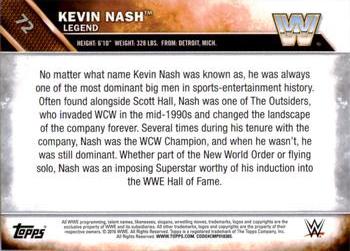 2016 Topps WWE - Bronze #72 Kevin Nash Back