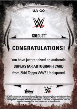 2016 Topps WWE Undisputed - Autographs #UA-GO Goldust Back