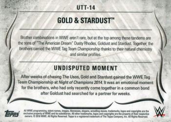 2016 Topps WWE Undisputed - Tag Teams #UTT-14 Gold & Stardust Back