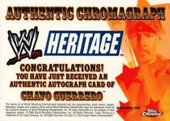 2006 Topps Heritage Chrome WWE - Autographs #NNO Chavo Guerrero Back