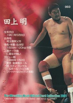 2001 Sakurado Pro Wrestling NOAH #3 Akira Taue Back