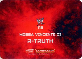 2014 Edibas WWE Lamincards #118 R-Truth Back