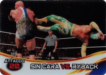 2014 Edibas WWE Lamincards #155 Sin Cara / Ryback Front