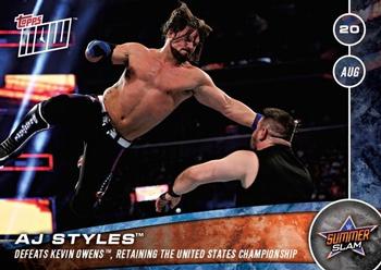 2016 Topps Now WWE #129 AJ Styles Front