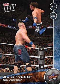 2016 Topps Now WWE #5 AJ Styles Front