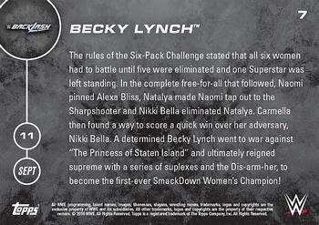 2016 Topps Now WWE #7 Becky Lynch Back