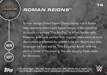 2016 Topps Now WWE #14 Roman Reigns Back