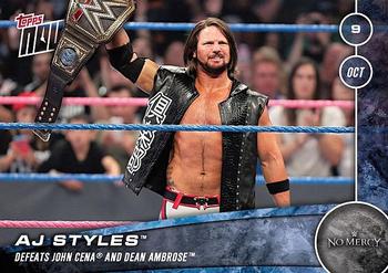 2016 Topps Now WWE #16 AJ Styles Front