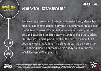 2016 Topps Now WWE #43-A Kevin Owens Back
