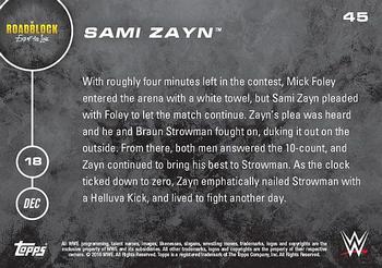 2016 Topps Now WWE #45 Sami Zayn Back