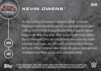 2016 Topps Now WWE #52 Kevin Owens Back