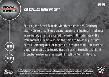 2016 Topps Now WWE #55 Goldberg Back