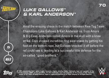 2016 Topps Now WWE #70 Luke Gallows / Karl Anderson Back