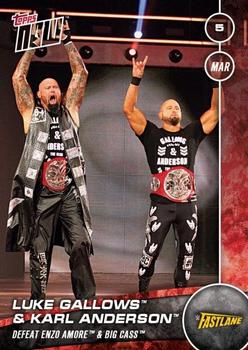 2016 Topps Now WWE #70 Luke Gallows / Karl Anderson Front