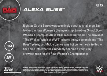 2016 Topps Now WWE #85 Alexa Bliss Back