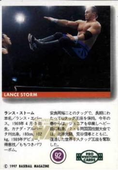 1997 BBM Pro Wrestling #92 Lance Storm Back