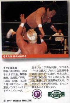 1997 BBM Pro Wrestling #97 Gran Hamada Back