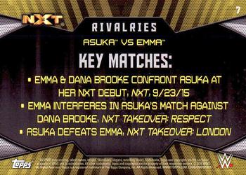 2016 Topps WWE Then Now Forever - Rivalries NXT #7 Emma / Asuka Back