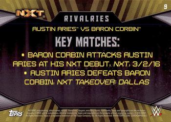 2016 Topps WWE Then Now Forever - Rivalries NXT #9 Baron Corbin / Austin Aries Back