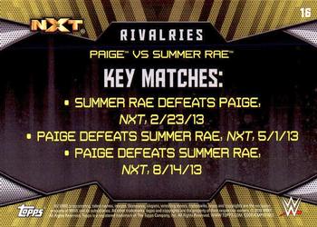 2016 Topps WWE Then Now Forever - Rivalries NXT #16 Summer Rae / Paige Back