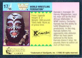 1992 Merlin WWF Gold Series Part 1 #17 Kamala Back