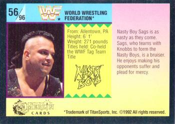 1992 Merlin WWF Gold Series Part 1 #56 Jerry Sags of The Nasty Boys Back