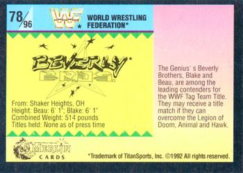 1992 Merlin WWF Gold Series Part 1 #78 Beverly Brothers with The Genius Back