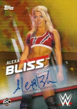 2016 Topps WWE Divas Revolution - Autographs Gold #13 Alexa Bliss Front